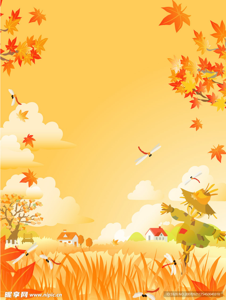 韩国卡通矢量风景图23