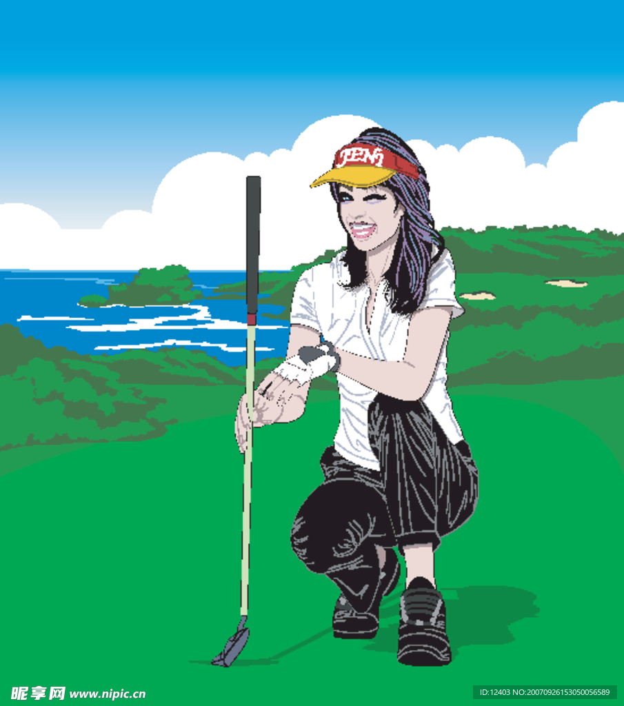 高尔夫球美女