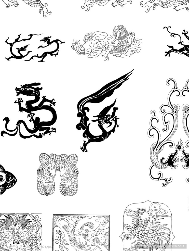 龙凤AI矢量图集