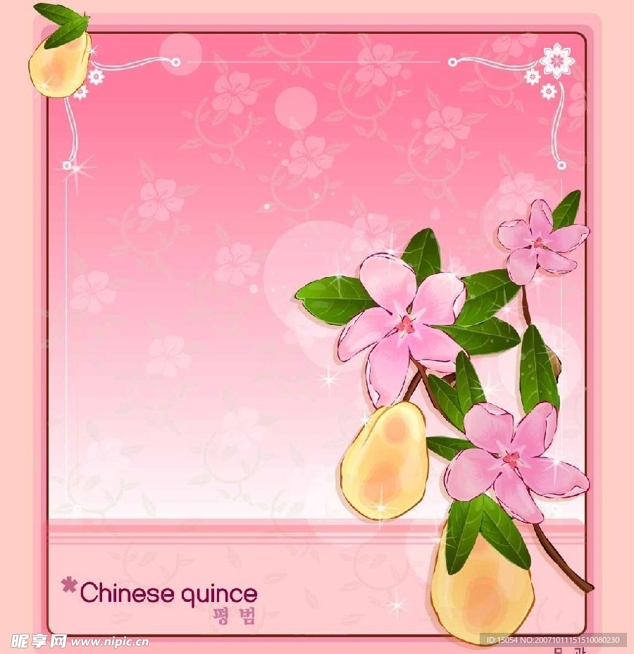 精美韩国花纹底纹