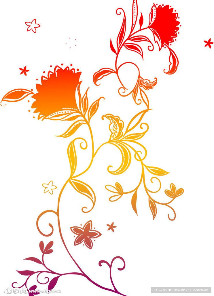 时尚元素矢量花