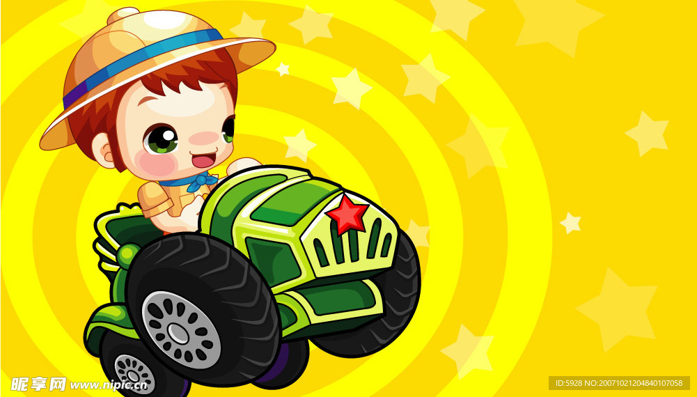 可爱儿童卡通矢量图