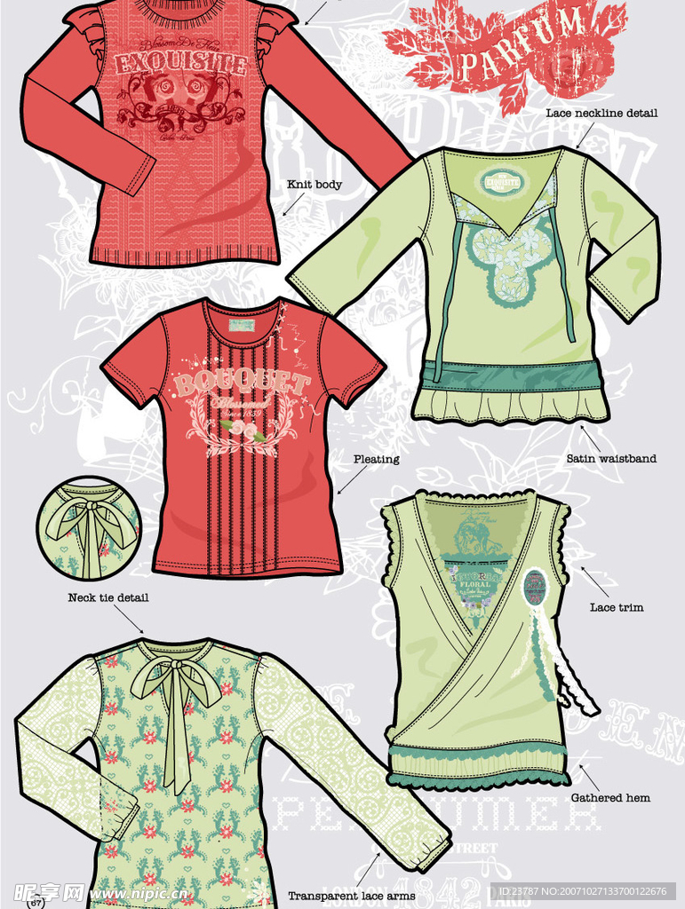 EXQUISITE ROSE 主题式服装设计矢量图06