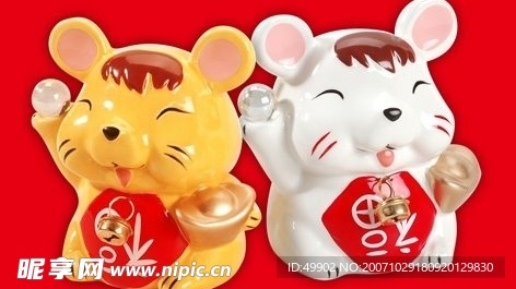 福鼠钱罐（春节设计素材）