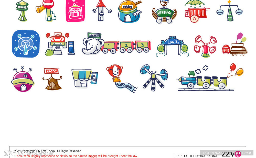 活泼卡通图标矢量源文件8