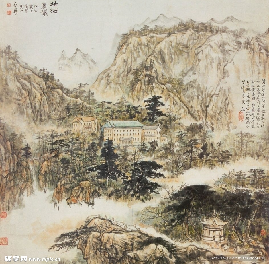经典现代国画+说明系列（20张）