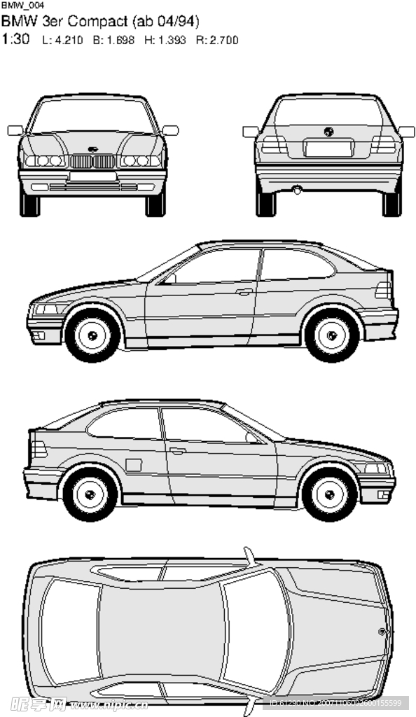 其他矢量 - 矢量素材  宝马车EPS格式