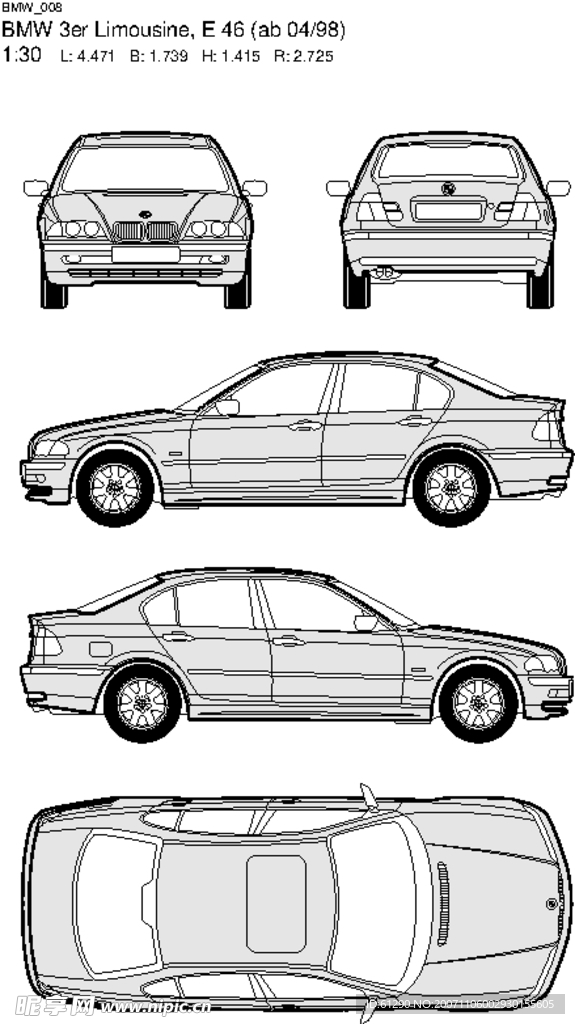其他矢量 - 矢量素材  宝马车EPS格式
