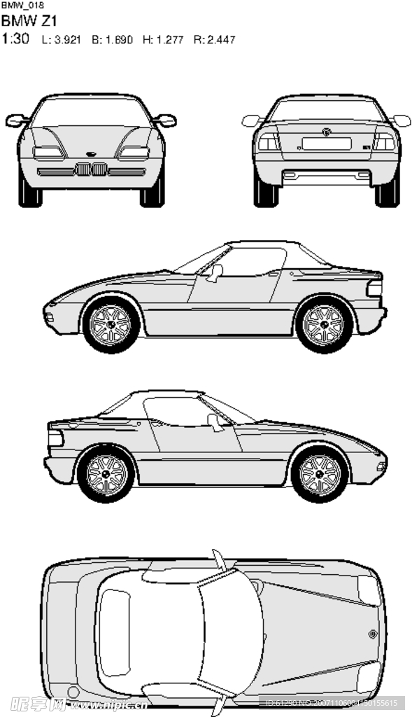 其他矢量 - 矢量素材  宝马车EPS格式