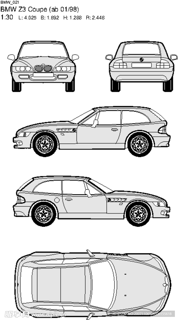 其他矢量 - 矢量素材  宝马车EPS格式