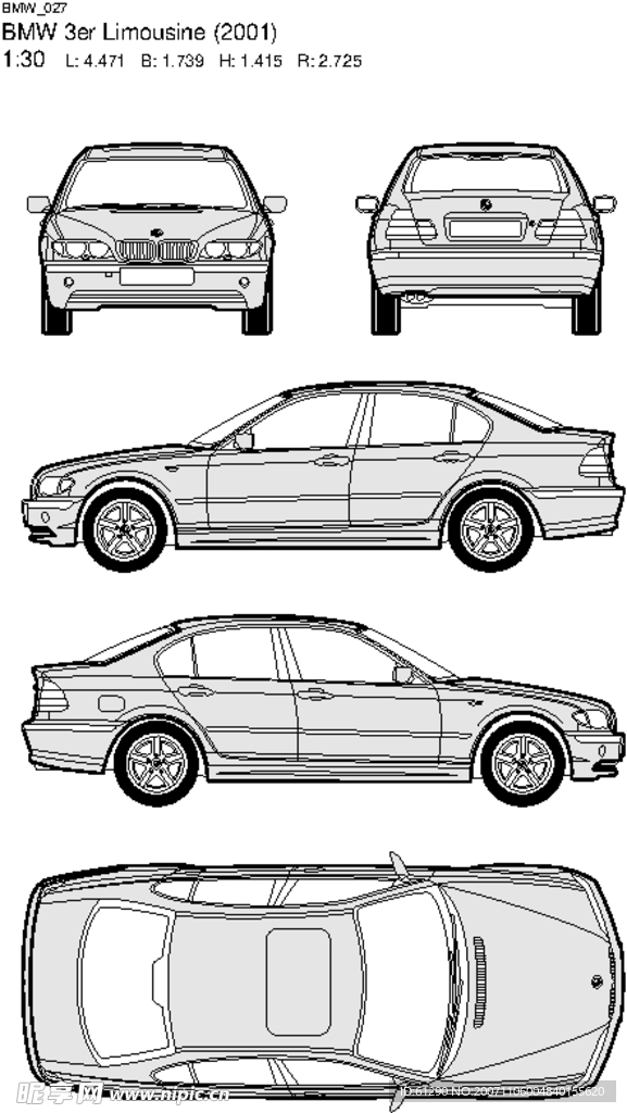 其他矢量 - 矢量素材  宝马车EPS格式