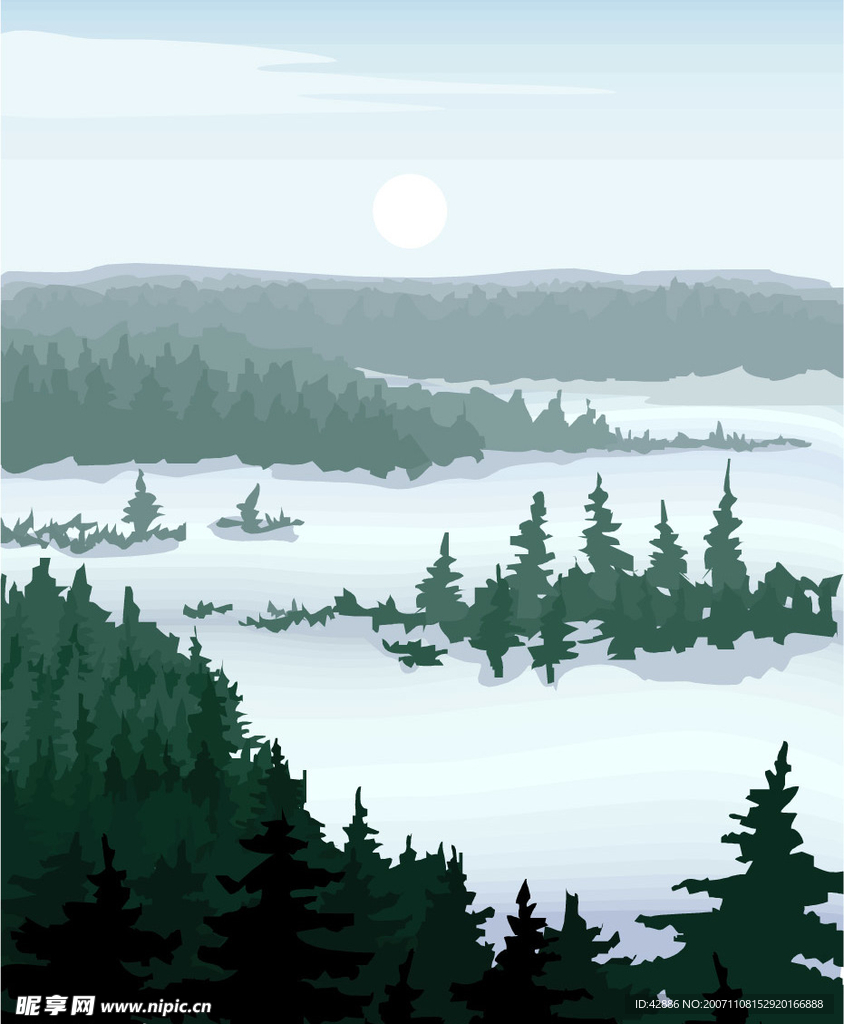 矢量风景背景15