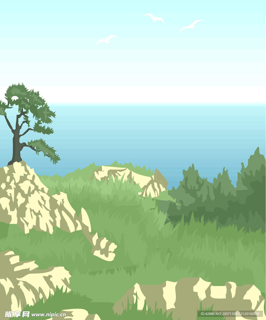 矢量风景背景18