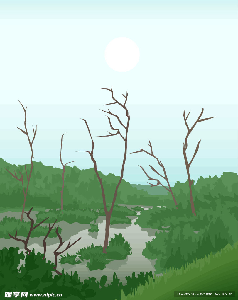 矢量风景背景23