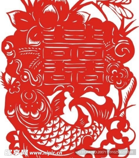 龙凤呈祥双喜字