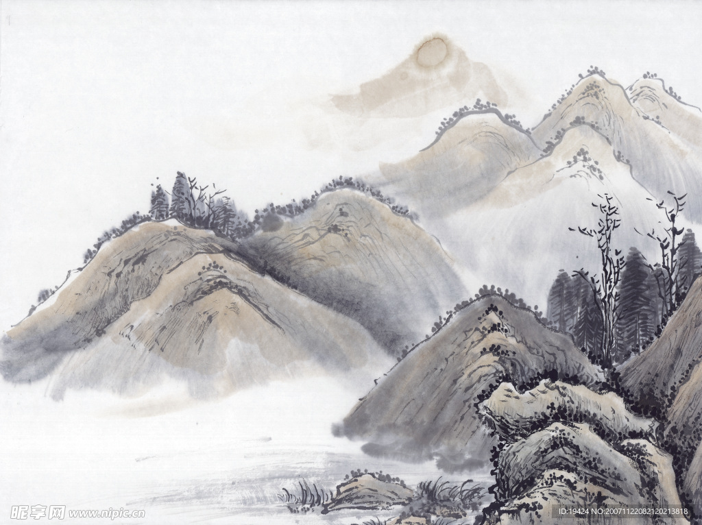 高清晰 山水水墨画 22