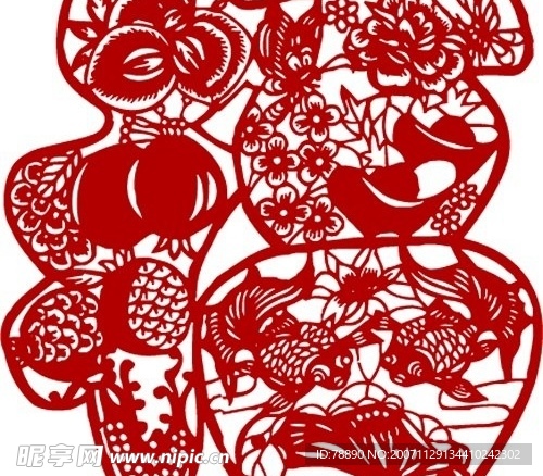 矢量—新年素材福字剪纸