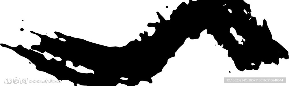 ps笔刷→水墨笔刷