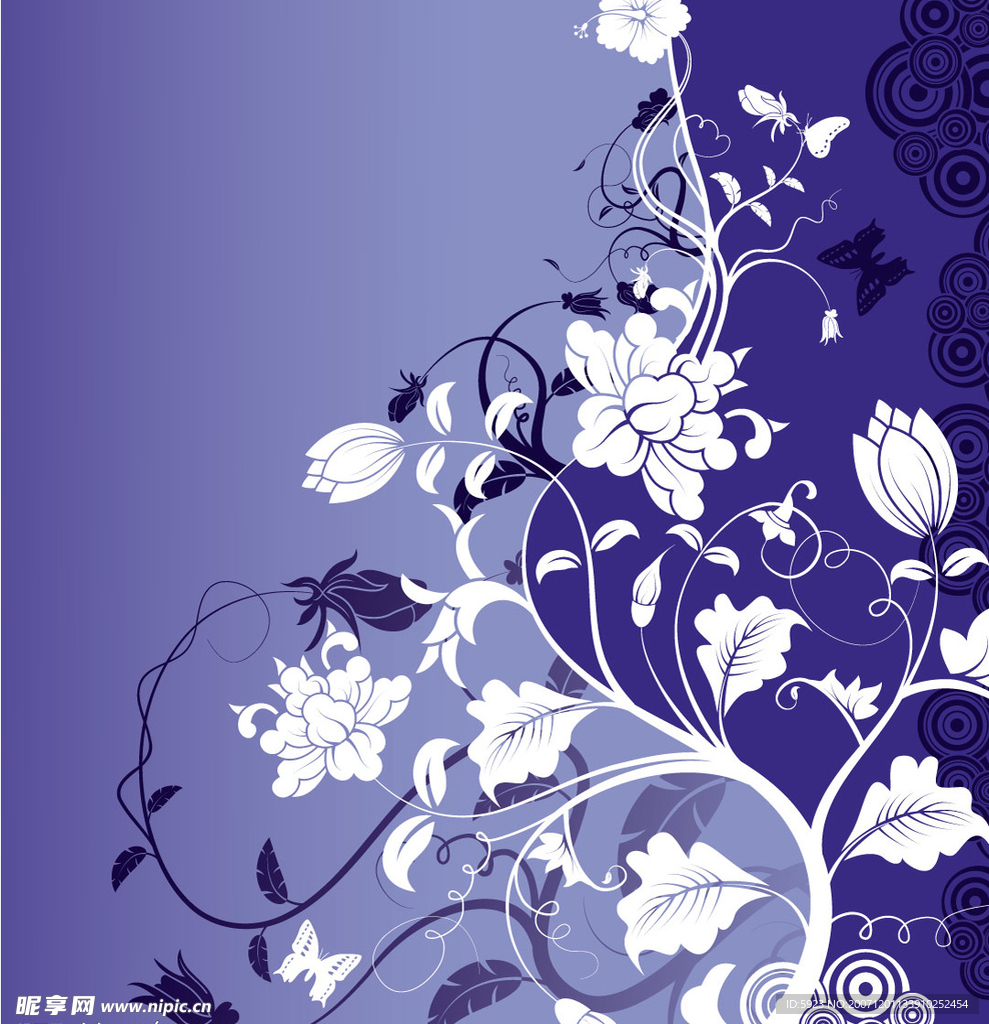 精美时尚花纹矢量素材