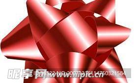 红色丝带球矢量素材