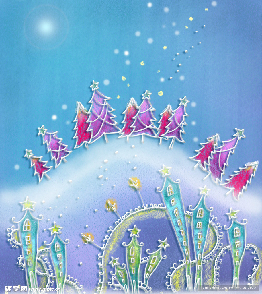 节日喜庆PS素材_圣诞风景2