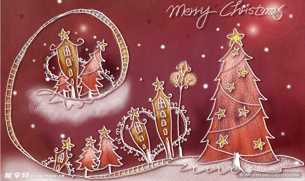 节日喜庆PS素材_圣诞风景