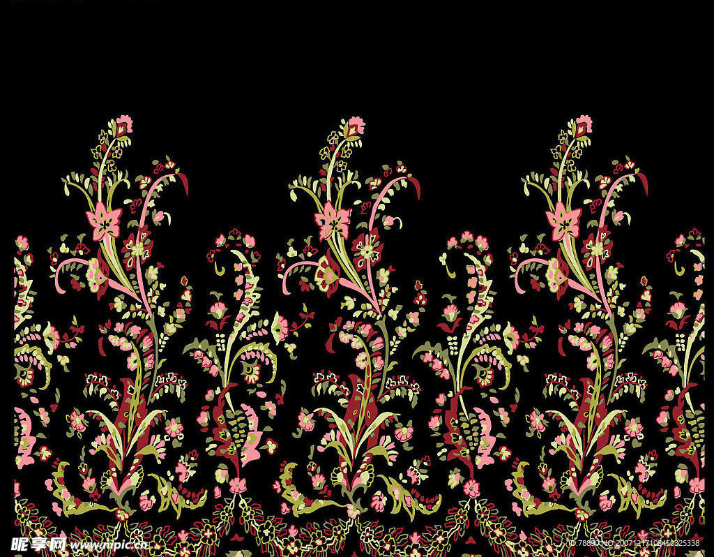 韩国矢量花纹背景矢量图1