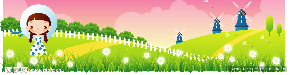 矢量卡通背景插图1