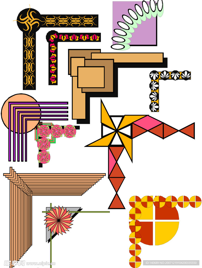 精美卡通花边矢量图1