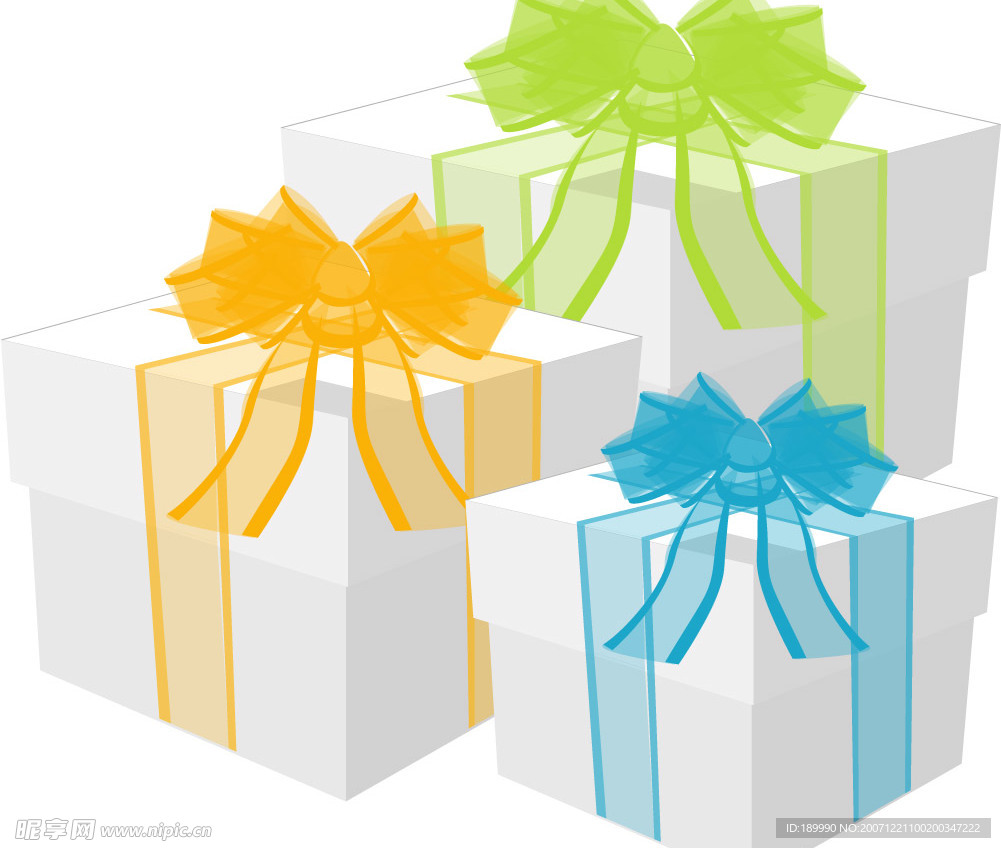 精品矢量礼品包装盒