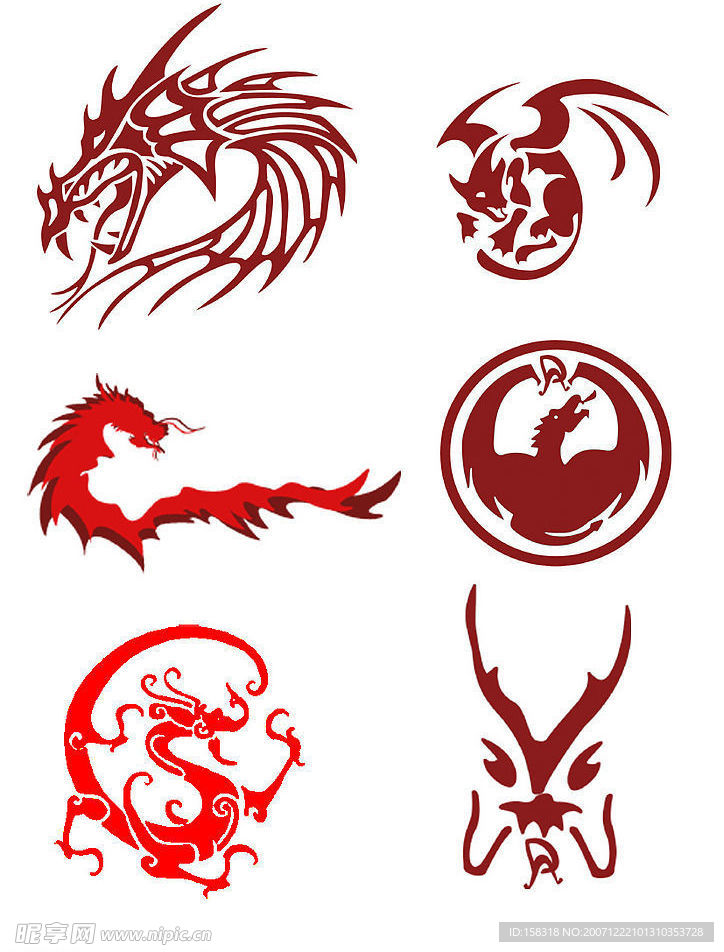 精品火龙标，PSD矢量图，喜欢就顶下