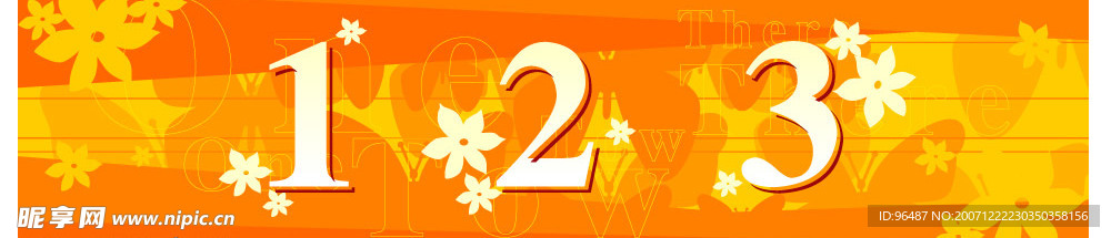 123服装店招牌矢量图(橙色版)