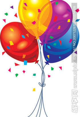 节日喜庆气球矢量素材