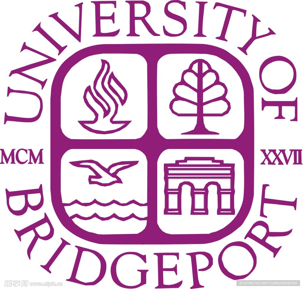 美国布里奇波特大学标志