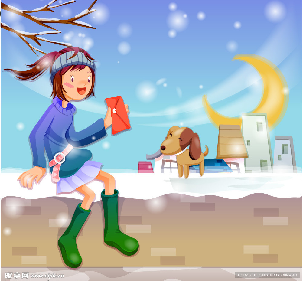 韩国情人节插画