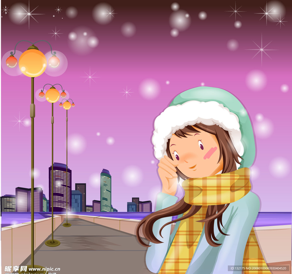 韩国情人节插画