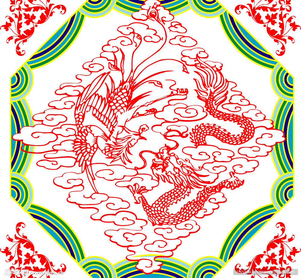 矢量龙凤图