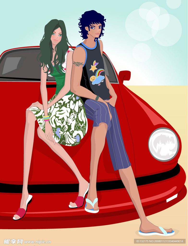 韩国情人节插画