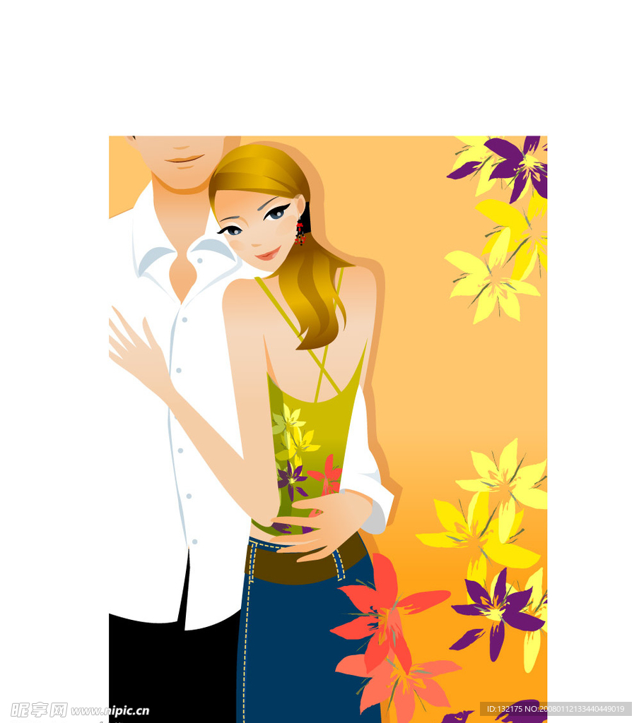 韩国情人节插画