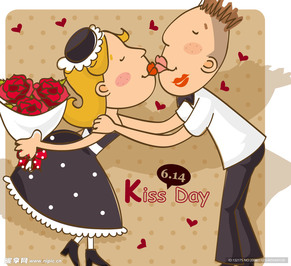 韩国情人节插画