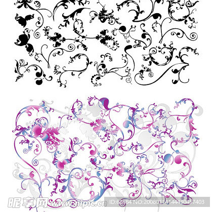 实用时尚花纹元素 矢量素材