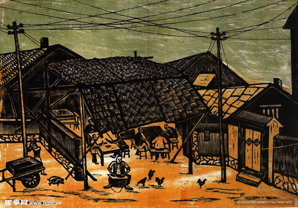 北京郊区茶馆 作者刘铁华