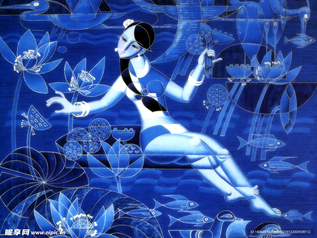 古典装饰画人物