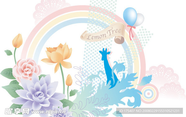2008最新潮流花纹矢量图