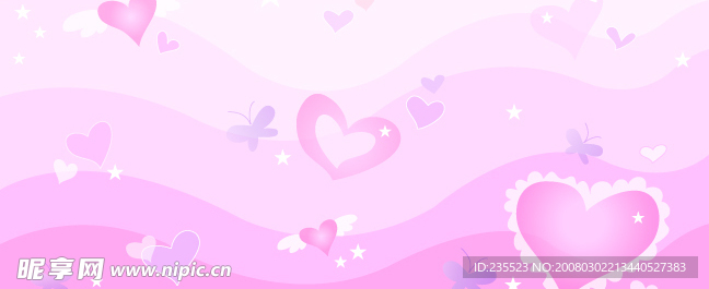 梦幻情人节背景(AI)