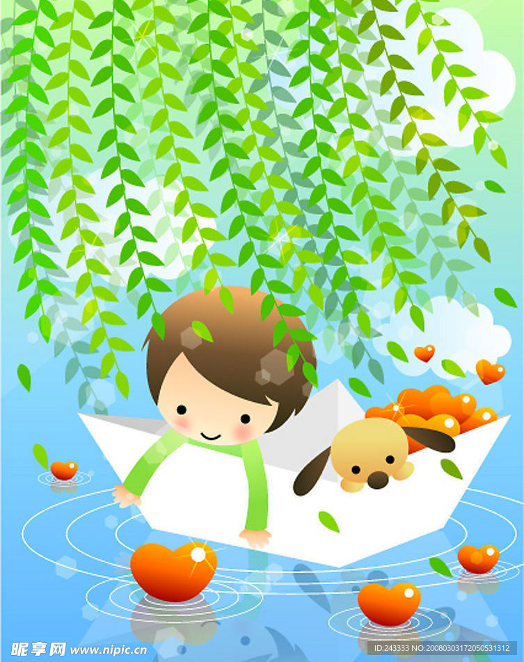 韩国儿童节矢量图