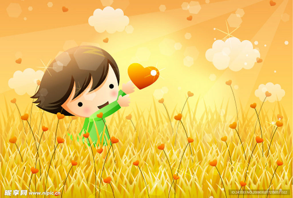 韩国儿童节矢量图