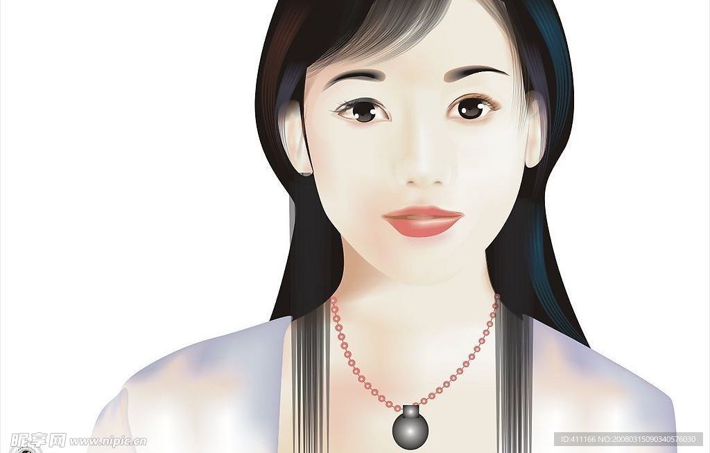 高清晰矢量美女素材