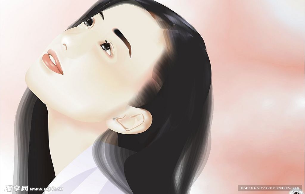 高清晰矢量美女素材