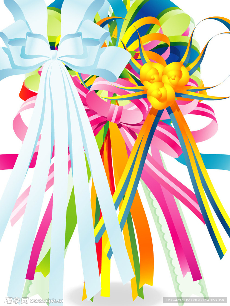 丝带蝴蝶结矢量图